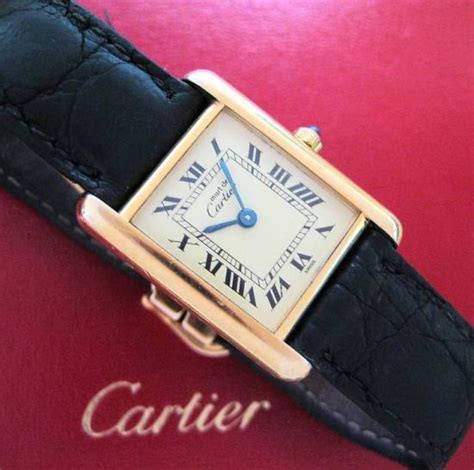 cartier vermeil tank quartz argent 925 plaque org 20m|cartier tank quartz argent 925.